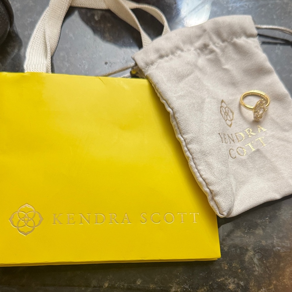 Kendra Scott Gold and Silver Crystal Ring - Picture 12 of 13
